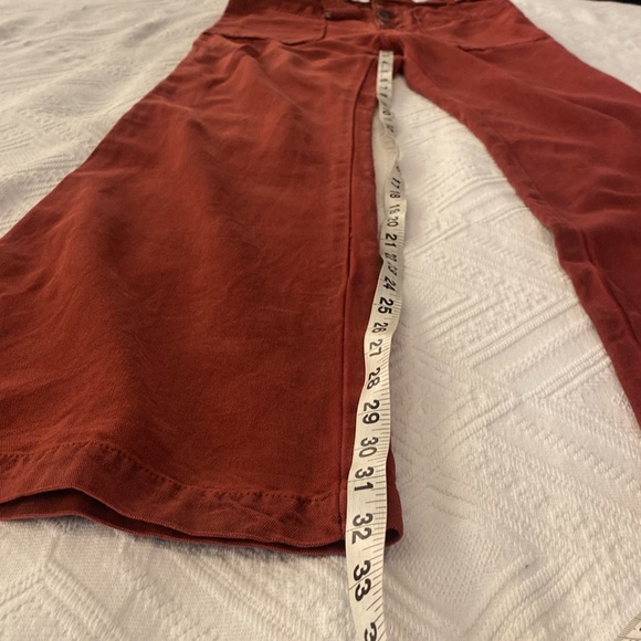 Free People 💐 high waisted brick red slim flare jeans - Picture 12 of 14